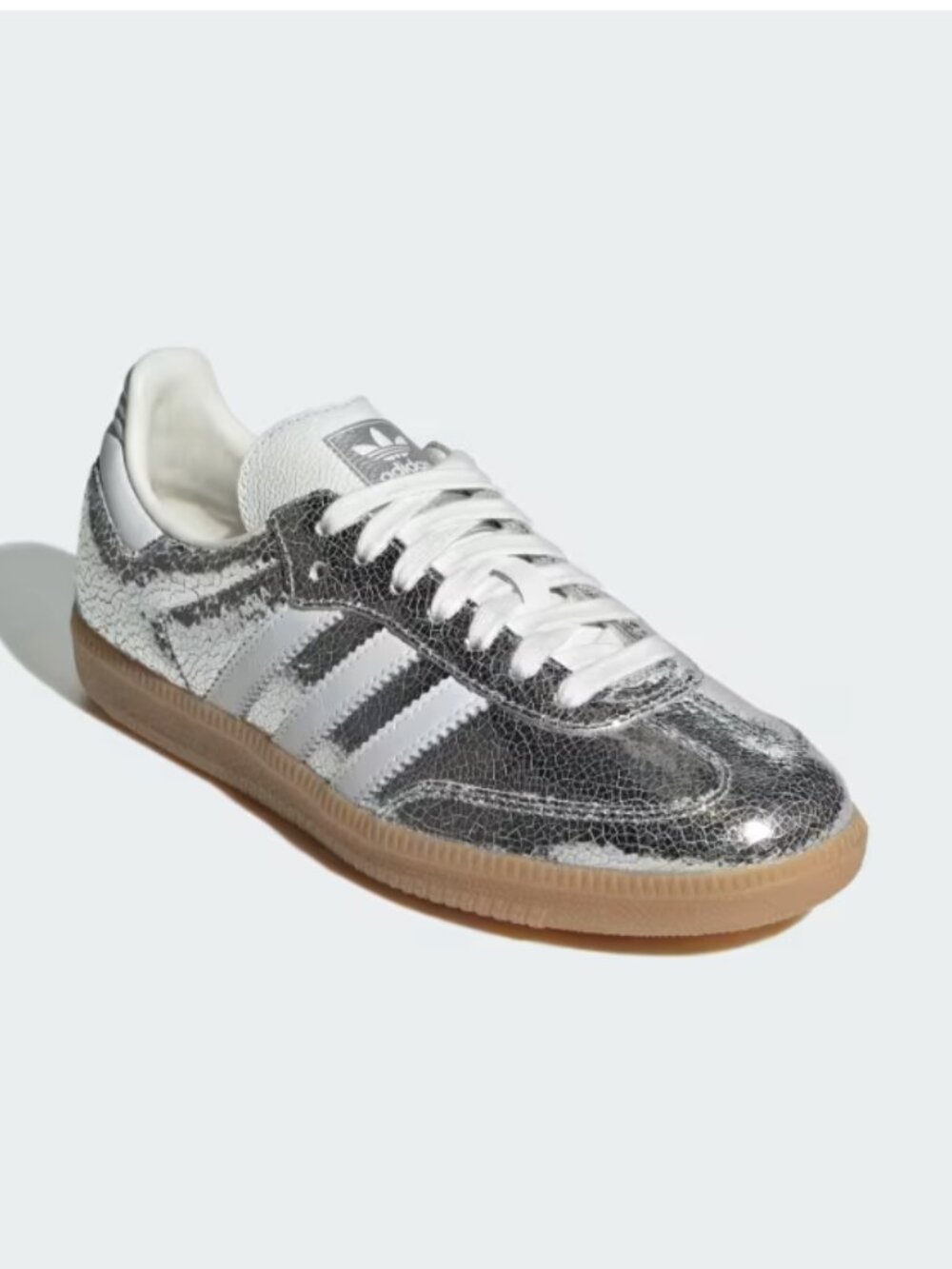 Adidas Samba OG Silver Metallic / Cloud White / Core White Womens 10